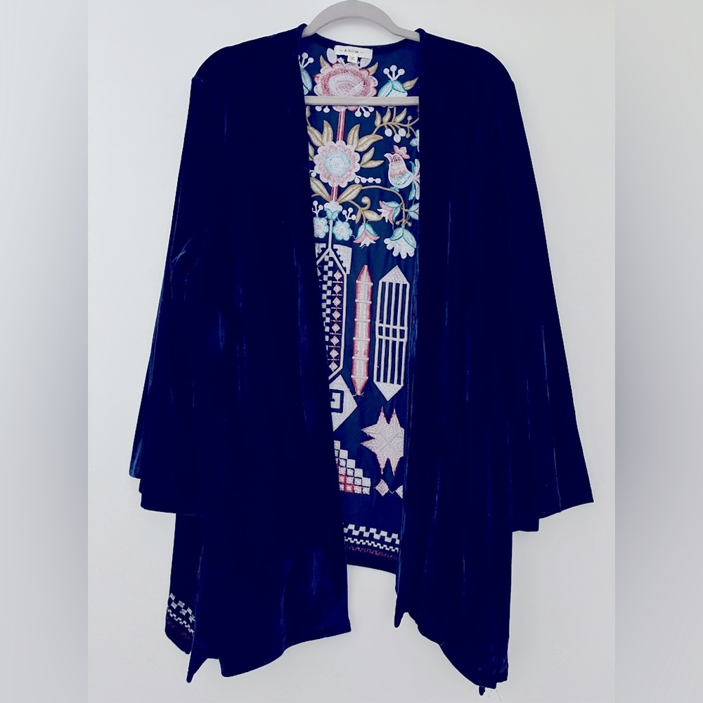 Navy Blue Velvet  Jacket